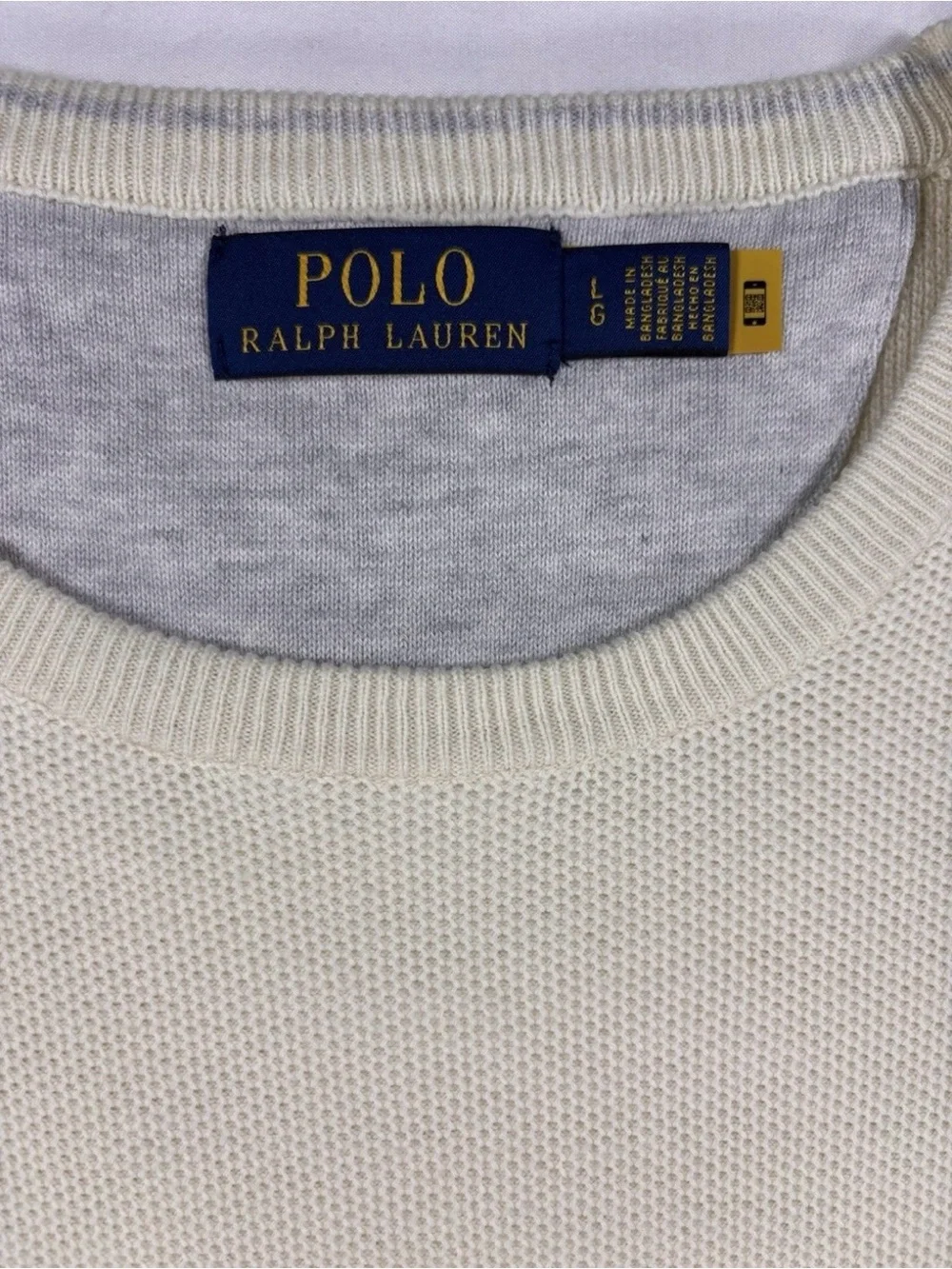 Polo Ralph Lauren Men’s Large Long Sleeve 100% Cotton Sweater with Pony Logo